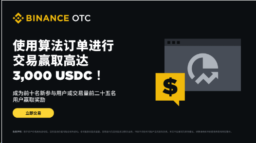 使用算法订单进行交易，赢取最高3,000 USDC